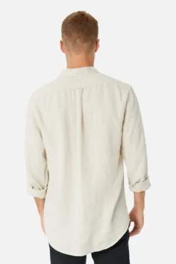 The Tennyson Linen L/s Shirt - Oatmeal -Gsock Apparel 57723473