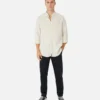 The Tennyson Linen L/s Shirt - Oatmeal