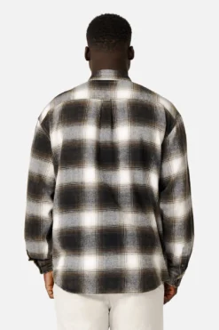 The Woodrow L/s Shirt - Charcoal/Off White -Gsock Apparel 76676912