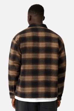 The Delaney Overshirt - Brown Combo -Gsock Apparel 77964882