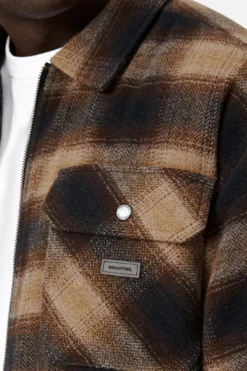 The Delaney Overshirt - Brown Combo -Gsock Apparel 77964885