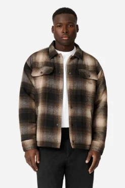 The Dutton Overshirt - Camel/Black -Gsock Apparel 78238481