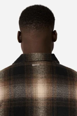 The Dutton Overshirt - Camel/Black -Gsock Apparel 78238485