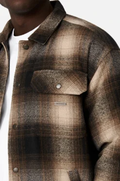 The Dutton Overshirt - Camel/Black -Gsock Apparel 78238486