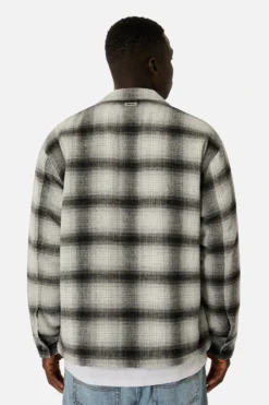 The Oakmont Overshirt - Charcoal/Off White -Gsock Apparel 78246912