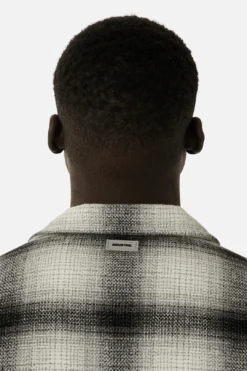 The Oakmont Overshirt - Charcoal/Off White -Gsock Apparel 78246915