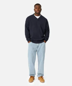 The Galverston Vee Knit - Navy