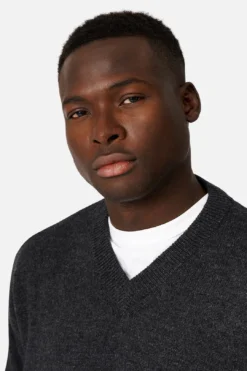 The Galverston Vee Knit - Charcoal -Gsock Apparel 78778338