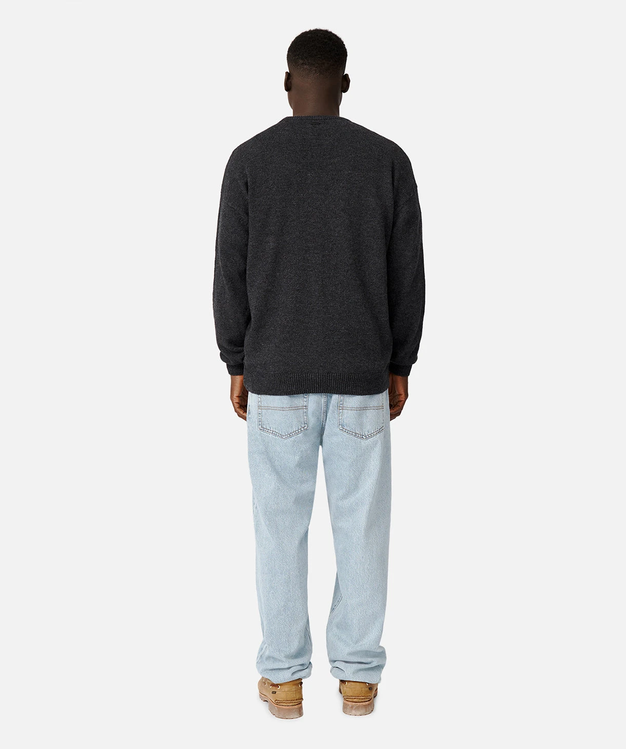 The Galverston Crew Knit - Charcoal 2 The Galverston Crew Knit - Charcoal - Image 2