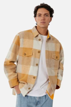 The Vermont Overshirt - Gold Multi -Gsock Apparel 84097931