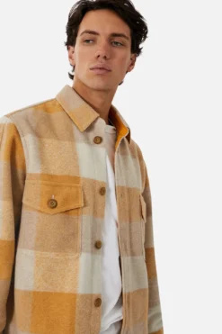 The Vermont Overshirt - Gold Multi -Gsock Apparel 84097932