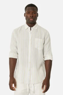 The Marquez Linen L/s Shirt - Taupe Combo -Gsock Apparel 8855635 1