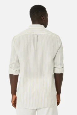 The Marquez Linen L/s Shirt - Taupe Combo -Gsock Apparel 8855635 2