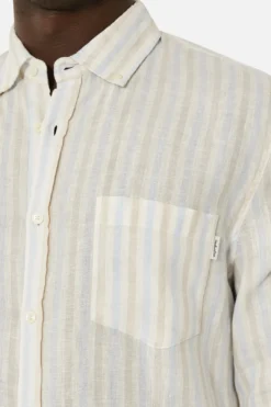 The Marquez Linen L/s Shirt - Taupe Combo -Gsock Apparel 8855635 6