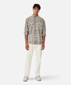 The Branford L/s Shirt - Tweed/Stone Combo