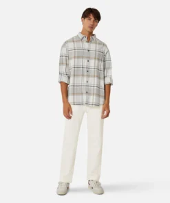 The Carver L/s Shirt - Grey / Brown