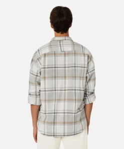 The Carver L/s Shirt - Grey / Brown -Gsock Apparel Industrie the carver ls shirt greytweed 7784948 3