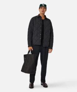 The Clinton Puffer Jacket - Black/Mustard