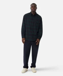 The Gibson L/s Shirt - Navy Green