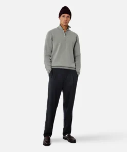 Gsock Apparel 5 The Lakewood Zip Neck Knit - OD Steel