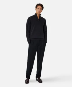 Gsock Apparel 17 The Lakewood Zip Neck Knit - Washed Black