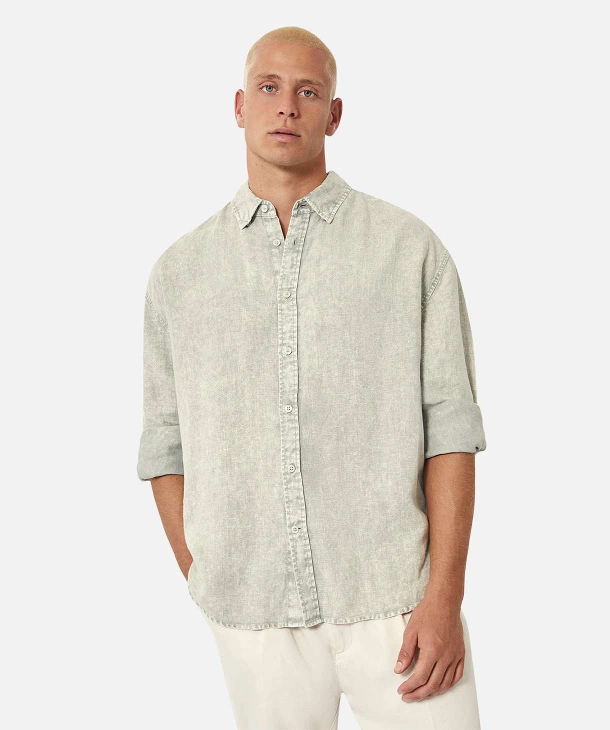 The Laverty L/s Shirt - Light Sage 3 The Laverty L/s Shirt - Light Sage - Image 3