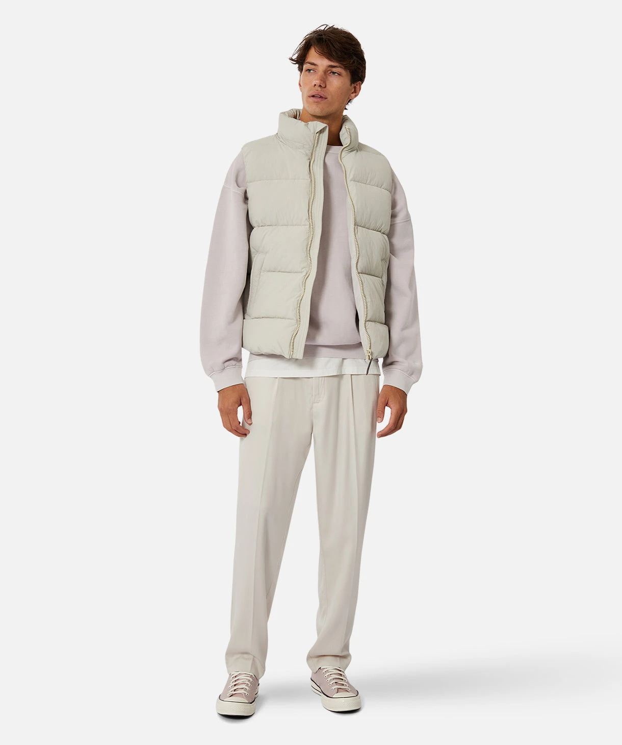 The New Hanam Puffer Vest - Stone 1 The New Hanam Puffer Vest - Stone