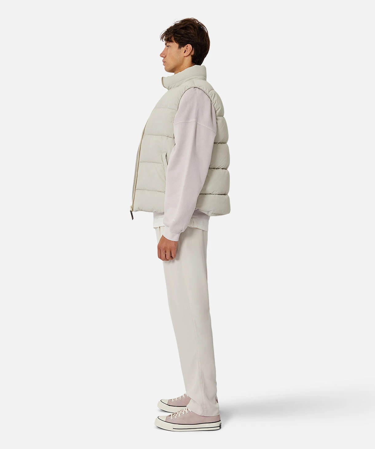 The New Hanam Puffer Vest - Stone 4 The New Hanam Puffer Vest - Stone - Image 4