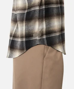 The Pittsfield L/s Shirt - Charcoal/Brown -Gsock Apparel Industrie the pittsfield ls shirt charbrowncombo 9251287 4