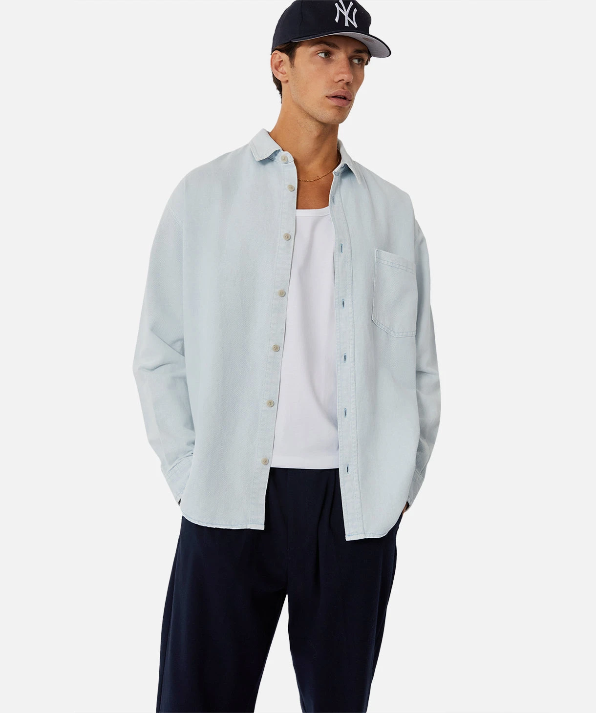 The Portland L/s Shirt - Chambray 3 The Portland L/s Shirt - Chambray - Image 3