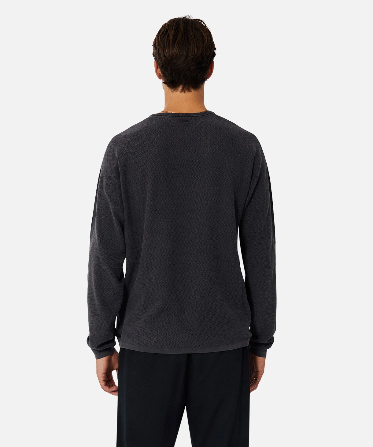 The Washed Aries Knit - Charcoal 3 The Washed Aries Knit - Charcoal - Image 3