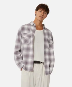 The Winslow Ls Shirt - Off White/Purple -Gsock Apparel Industrie the winslow ls shirt offwhtpurp 9161665 1