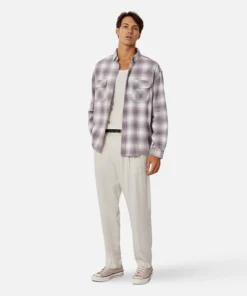 The Winslow Ls Shirt - Off White/Purple -Gsock Apparel Industrie the winslow ls shirt offwhtpurp 9161665 3